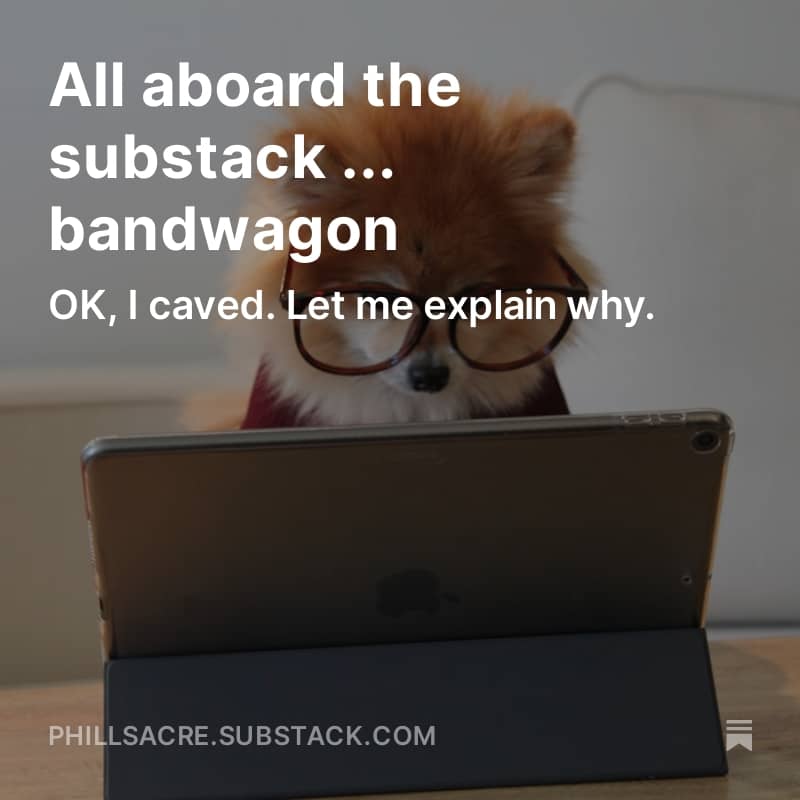 Moving to substack…